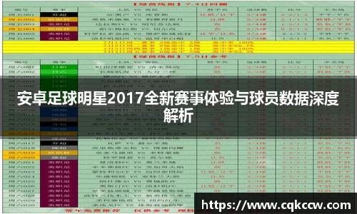 安卓足球明星2017全新赛事体验与球员数据深度解析